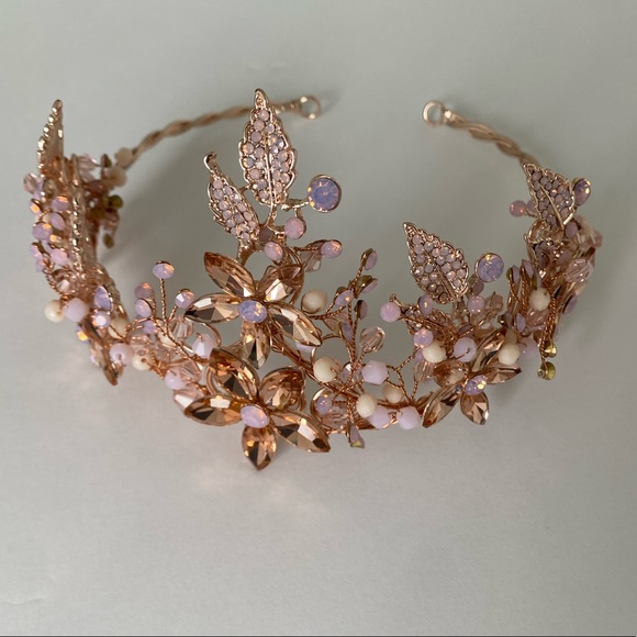 Gold & Pink Gem Crown (Size OS) - Picture 2 of 6